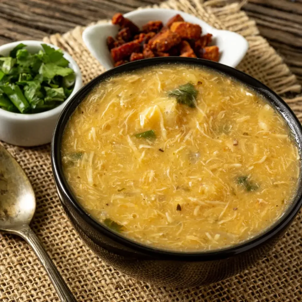 Caldo de Frango com Mandioquinha