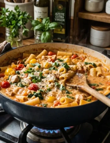 Técnica de cozinhar todos os ingredientes na mesma panela para economizar tempo e louça.