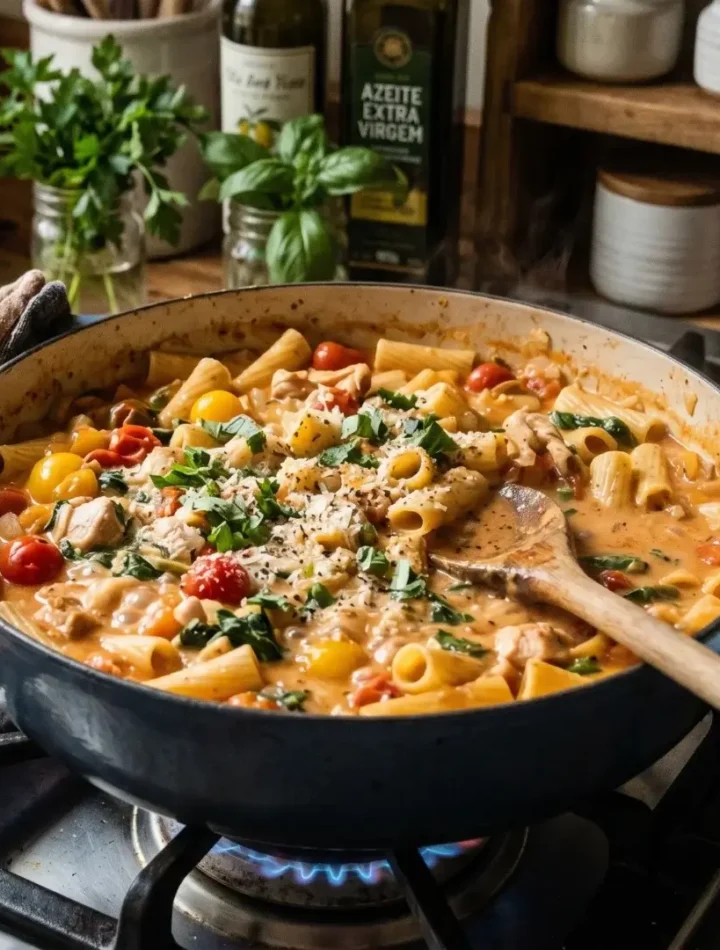 Técnica de cozinhar todos os ingredientes na mesma panela para economizar tempo e louça.