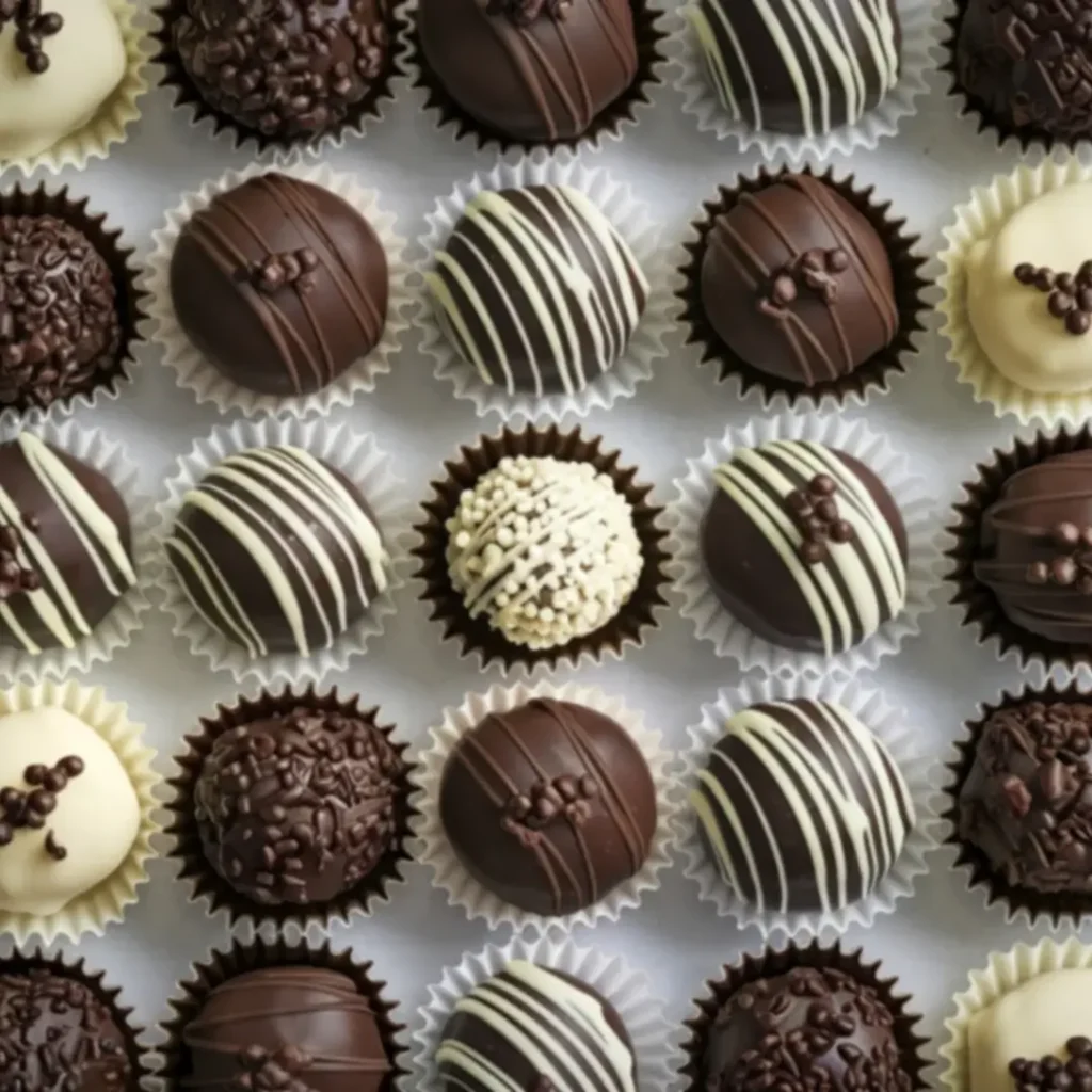Trufas de biscoito e chocolate