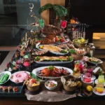 Variedade de pratos típicos internacionais