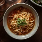 espaguete de arroz com molho natural